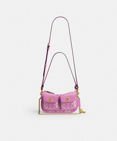 ショルダーバッグ バッグ 「COACH | BRAIN DEAD」ツイン ターンロック ウェイバリー バッグ・シグネチャー ジャカードの画像
