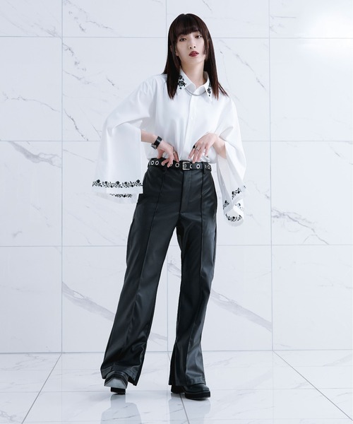 「Ellno Loset」 長袖シャツ SMALL ブラック メンズ_画像5