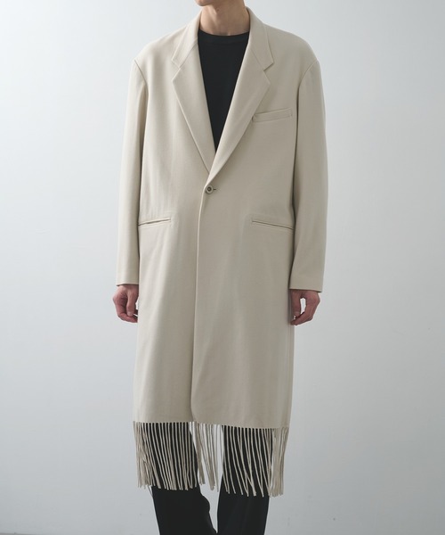 ブルゾン アウター Side Slit Fringe Long JKT メンズの画像