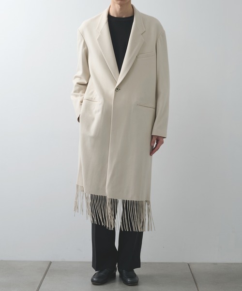 ブルゾン アウター Side Slit Fringe Long JKT メンズの画像