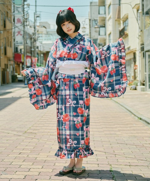 kutir（クティール） 浴衣 「クティールとレトロ」2wayフリル浴衣