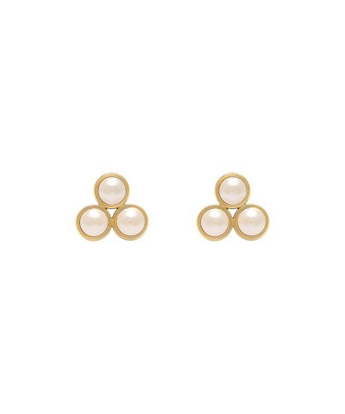 ピアス 「OLIVIA BURTON/オリビアバートン」クラシック - パール クラスター ゴールド スタッド ピアス レディースの画像