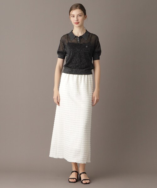 「DRESSTERIOR」 半袖ニット 36 ベージュ レディース_画像2