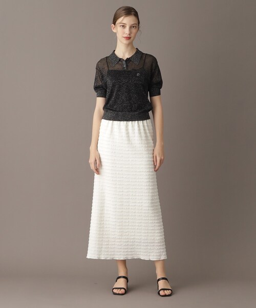 「DRESSTERIOR」 半袖ニット 36 ベージュ レディース_画像3