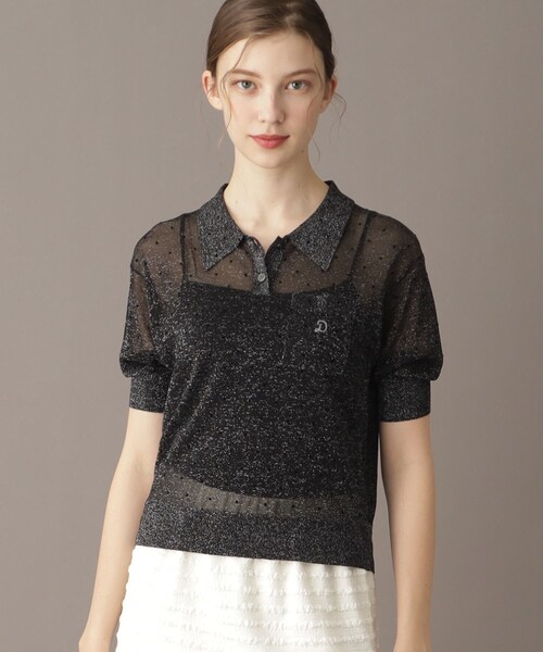 「DRESSTERIOR」 半袖ニット 36 ベージュ レディース_画像4