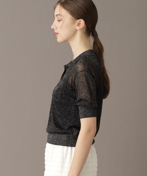 「DRESSTERIOR」 半袖ニット 36 ベージュ レディース_画像5