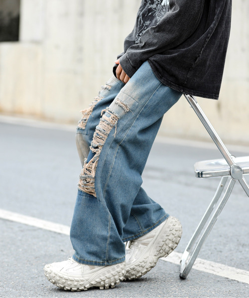 「neos」 デニムパンツ X-LARGE ダークインディゴブルー メンズ_画像8