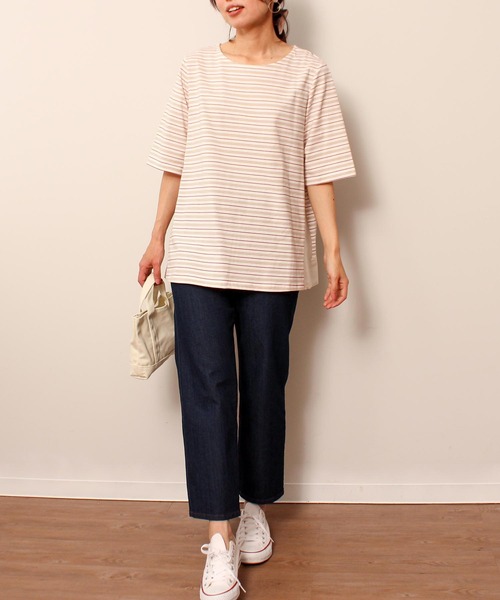 「MB mint breeze」 半袖Tシャツ L ラベンダー レディース_画像4
