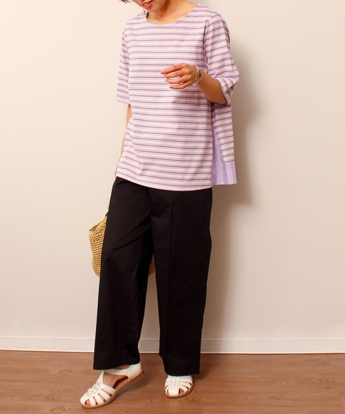 「MB mint breeze」 半袖Tシャツ L ラベンダー レディース_画像7