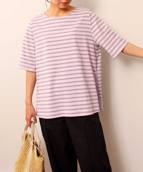 「MB mint breeze」 半袖Tシャツ L ラベンダー レディース_画像9