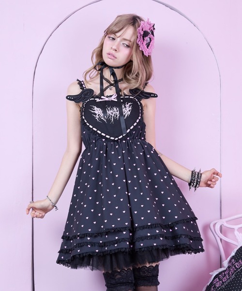 AVENCHUMU ワンピース Heart tiered babydoll one piece : ZOZOTOWN