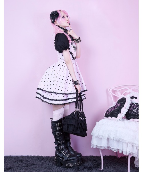 AVENCHUMU ワンピース Heart tiered babydoll one piece : ZOZOTOWN