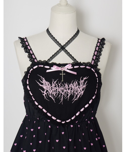 AVENCHUMU ワンピース Heart tiered babydoll one piece : ZOZOTOWN