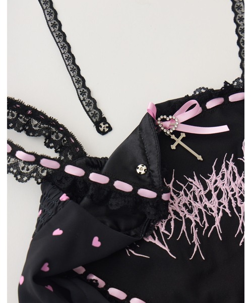 AVENCHUMU ワンピース Heart tiered babydoll one piece : ZOZOTOWN