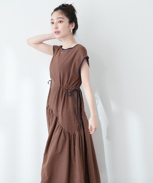 「natural couture」 ノースリーブワンピース FREE オフホワイト レディース_画像2