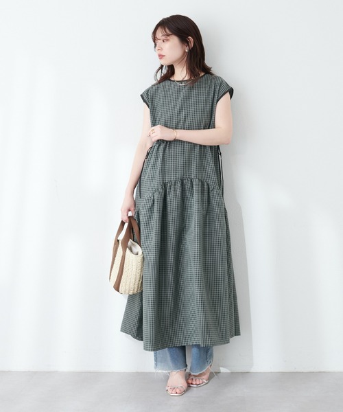 「natural couture」 ノースリーブワンピース FREE オフホワイト レディース_画像6