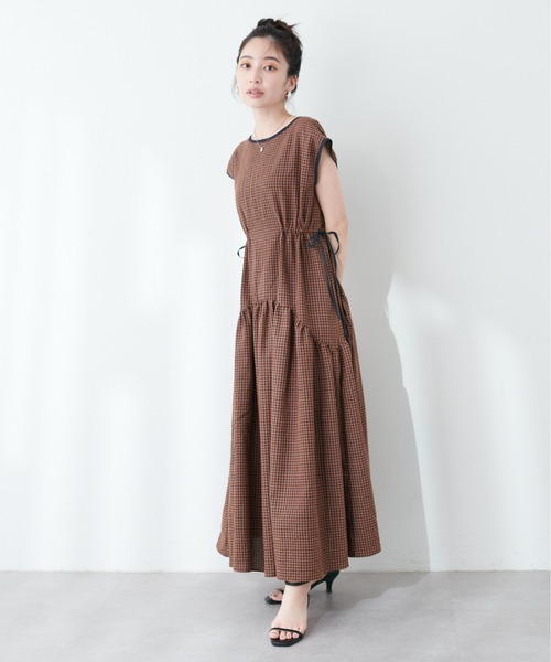 「natural couture」 ノースリーブワンピース FREE オフホワイト レディース_画像7