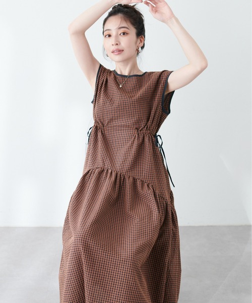 「natural couture」 ノースリーブワンピース FREE オフホワイト レディース_画像8