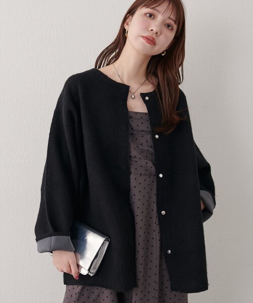 HYKE（ハイク） ノーカラーコート 1 ブラック レディース : ZOZOTOWN