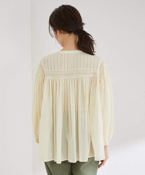 「ROPE'」 長袖ブラウス 38 グリーン レディース_画像4