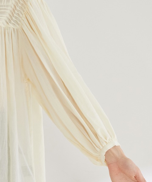「ROPE'」 長袖ブラウス 38 グリーン レディース_画像5