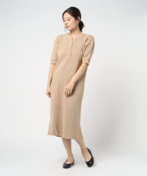 ワンピース WALLA WALLA SPORT / サーマル ヘンリーネック ワンピース ＜WOMEN＞