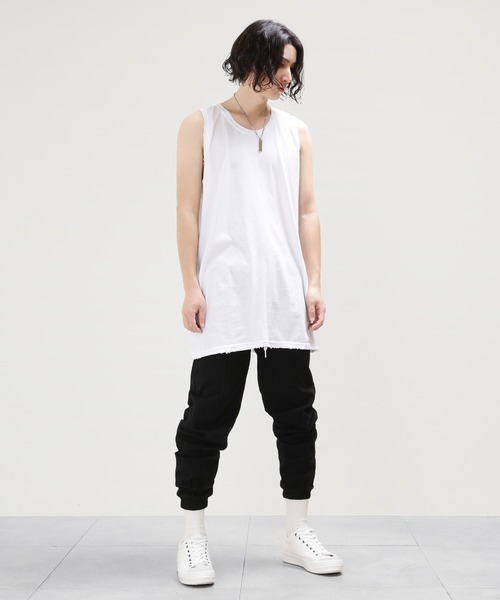ダメージタンクトップ ROOP TOKYO タンクトップ ダメージ加工タンクトップ メンズ