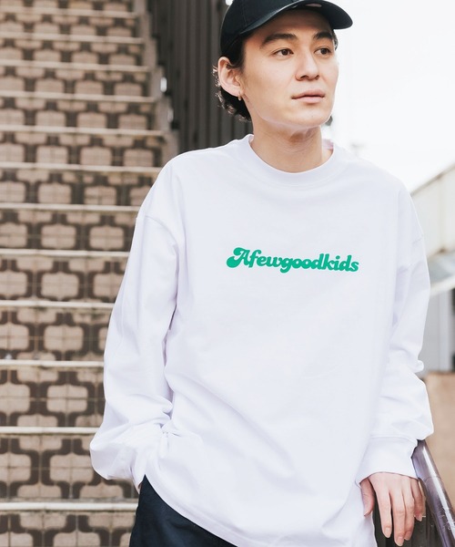 Long Afgk ストリート系 ブランド レディース A Good Logo オーバーサイズ ロンt メンズ Side Sleeve 長袖tシャツ アフューグッドキッズ Kids Few Fun1 Co Il