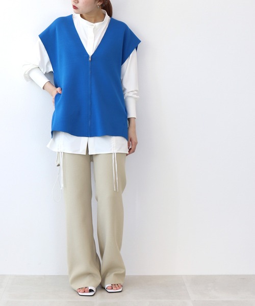 ニット セーター Sugar Rose / front zip knit vest(フロントZIPニットベスト) レディース DRESSLAVE ニット セーター Sugar Rose / front zip knit vest