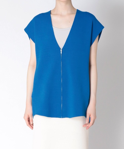 ニット セーター Sugar Rose / front zip knit vest(フロントZIPニットベスト) レディース DRESSLAVE ニット セーター Sugar Rose / front zip knit vest