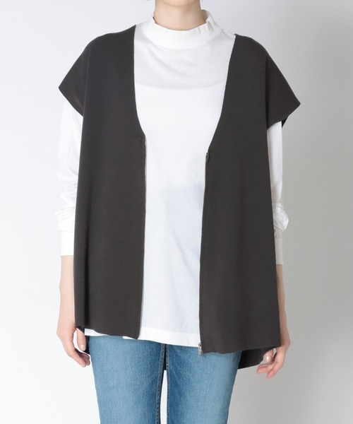 ニット セーター Sugar Rose / front zip knit vest(フロントZIPニットベスト) レディース DRESSLAVE ニット セーター Sugar Rose / front zip knit vest