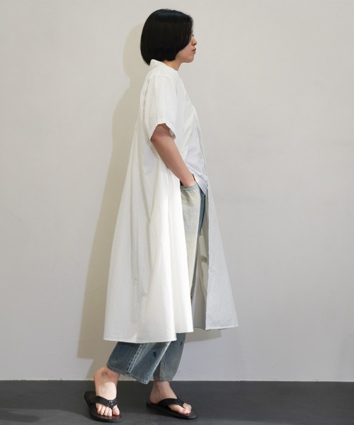 HARVESTY ハーベスティ　半袖シャツ　ローブシャンブレー　ワンピース HARVESTY ワンピース HARVESTY/ハーベスティー SS SHIRTS ROBE
