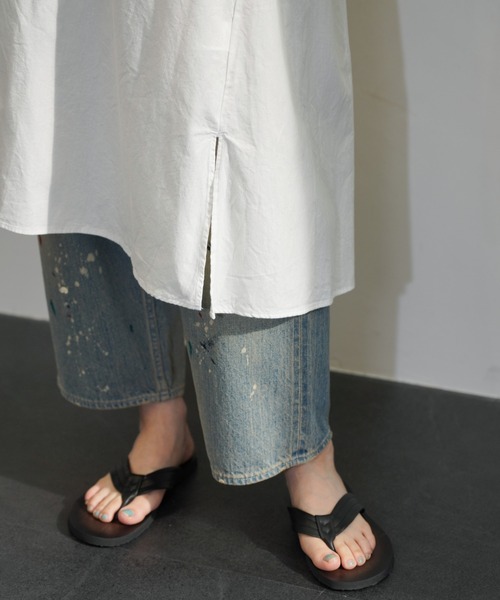 HARVESTY ハーベスティ　半袖シャツ　ローブシャンブレー　ワンピース HARVESTY ワンピース HARVESTY/ハーベスティー SS SHIRTS ROBE