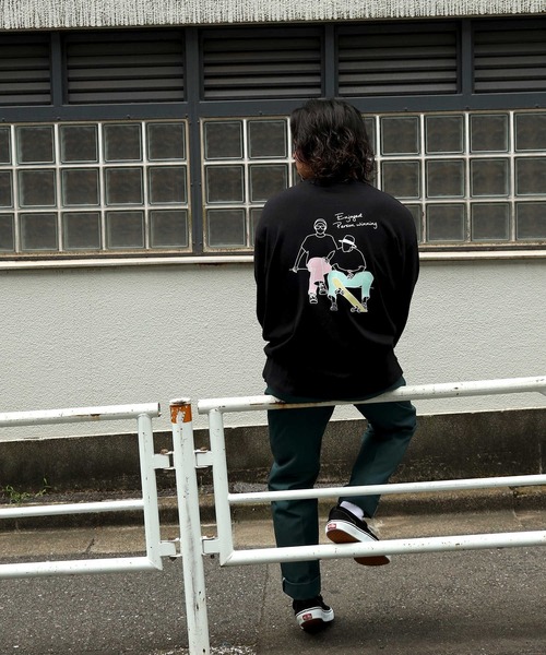 BACK NUMBER tシャツ 「BACK NUMBER」イラストプリントロンT メンズ
