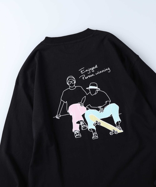 BACK NUMBER tシャツ 「BACK NUMBER」イラストプリントロンT メンズ