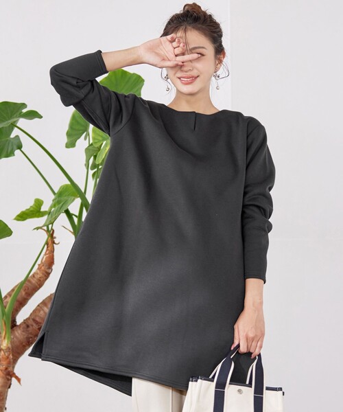 Tiaclasse トレーナー スウェット 「洗える」裏起毛チュニック