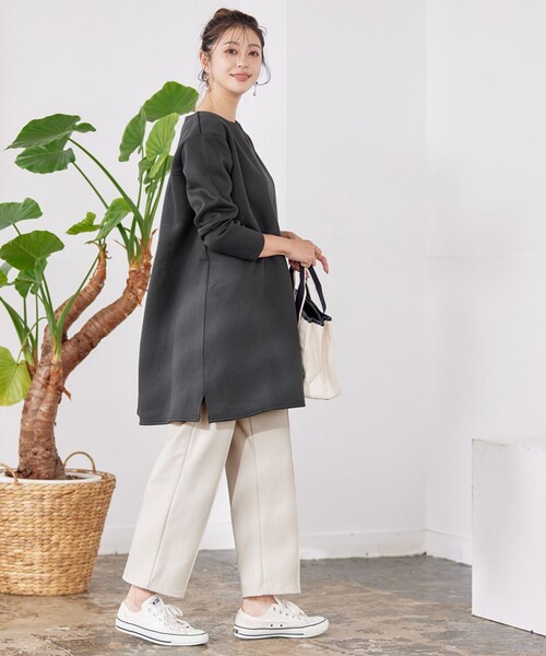 Tiaclasse トレーナー スウェット 「洗える」裏起毛チュニック