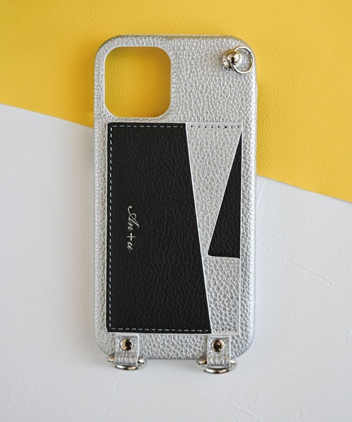 An+u スマホケース バイカラー カードポケット iPhone12
