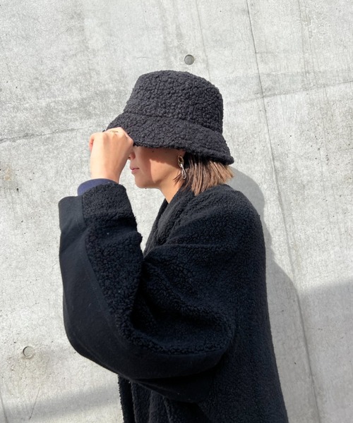 帽子 ハット ファジーバケットハット レディース : ZOZOTOWN