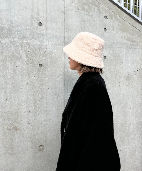 帽子 ハット ファジーバケットハット レディース : ZOZOTOWN