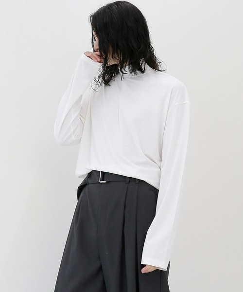 minsobi（ミンソビ） tシャツ ハイネック長袖Tシャツ ベーシック ロン 