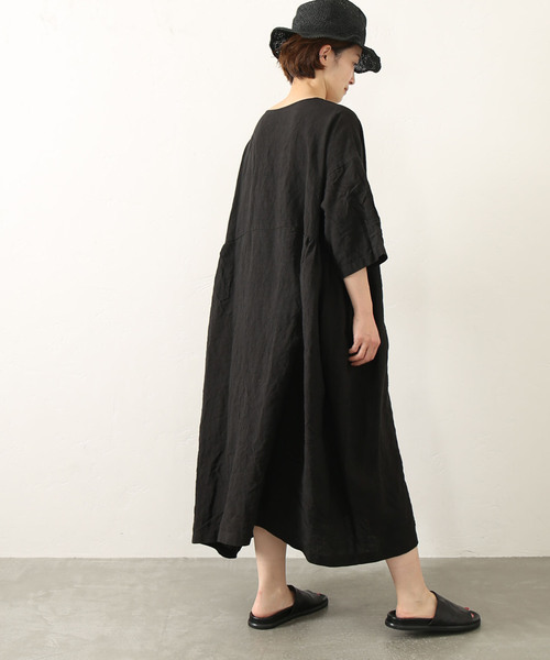 JOURNAL STANDARD LUXE ワンピース 40リネン Vネックワンピース