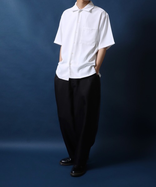 ANPAS シャツ 2WAY Drape Twill Fabric Oversized Shirt/別注