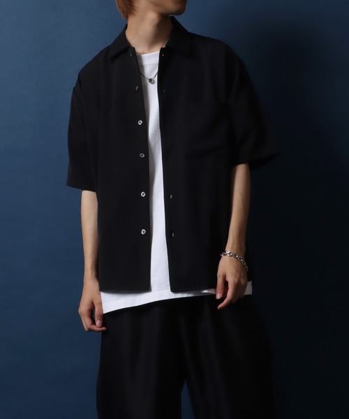 ANPAS シャツ 2WAY Drape Twill Fabric Oversized Shirt/別注