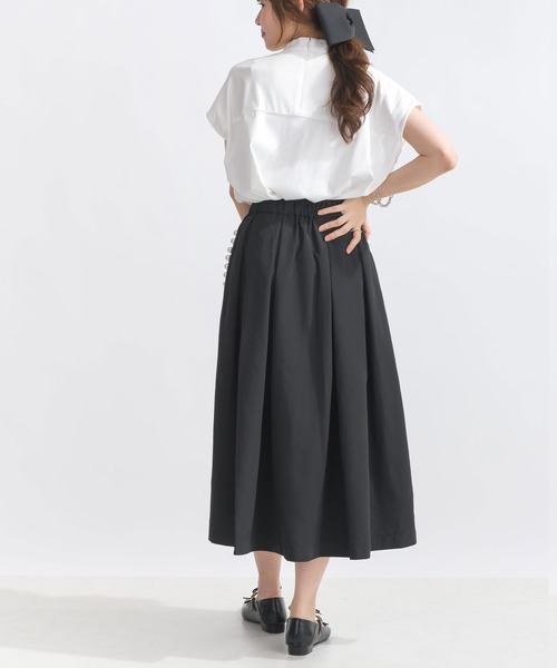 PICCIN PERLA tシャツ 襟ビッグパールカットソー レディース