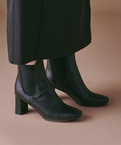 ur's（ユアーズ） ブーツ 7cmヒールサイドゴアブーツ レディース