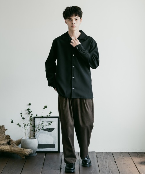 Rocky Monroe シャツ ルーズシルエット ポリトロオープンカラー