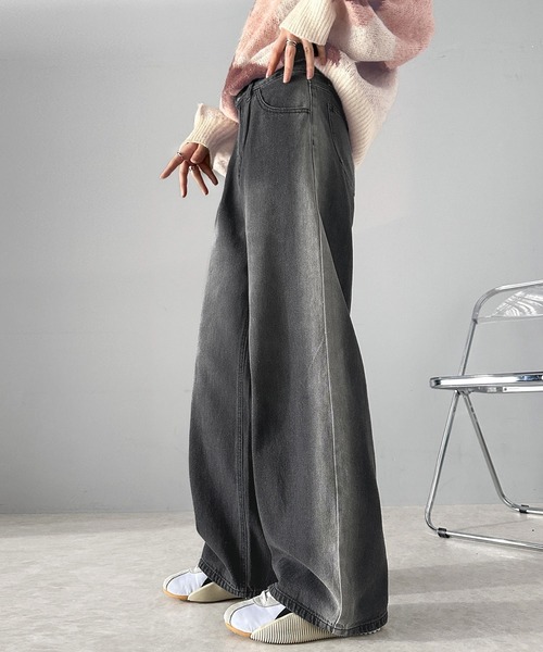Java ワイドパンツ ジーンズ デニム デニムパンツ 「JaVaジャバコラボ