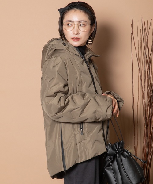 美品♡ BEIGE, ショート丈ダウンコート　金ジップ　　フード　Wジップ 楽天市場】ダウン ゴールドジッパー（レディースファッション）の通販