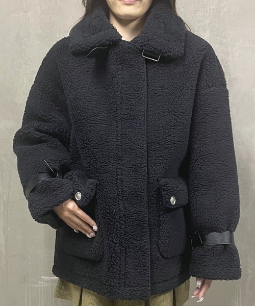 COMON＋（コモンプラス） ブルゾン アウター ミドル丈 レディース ボア